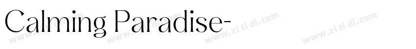 Calming Paradise字体转换